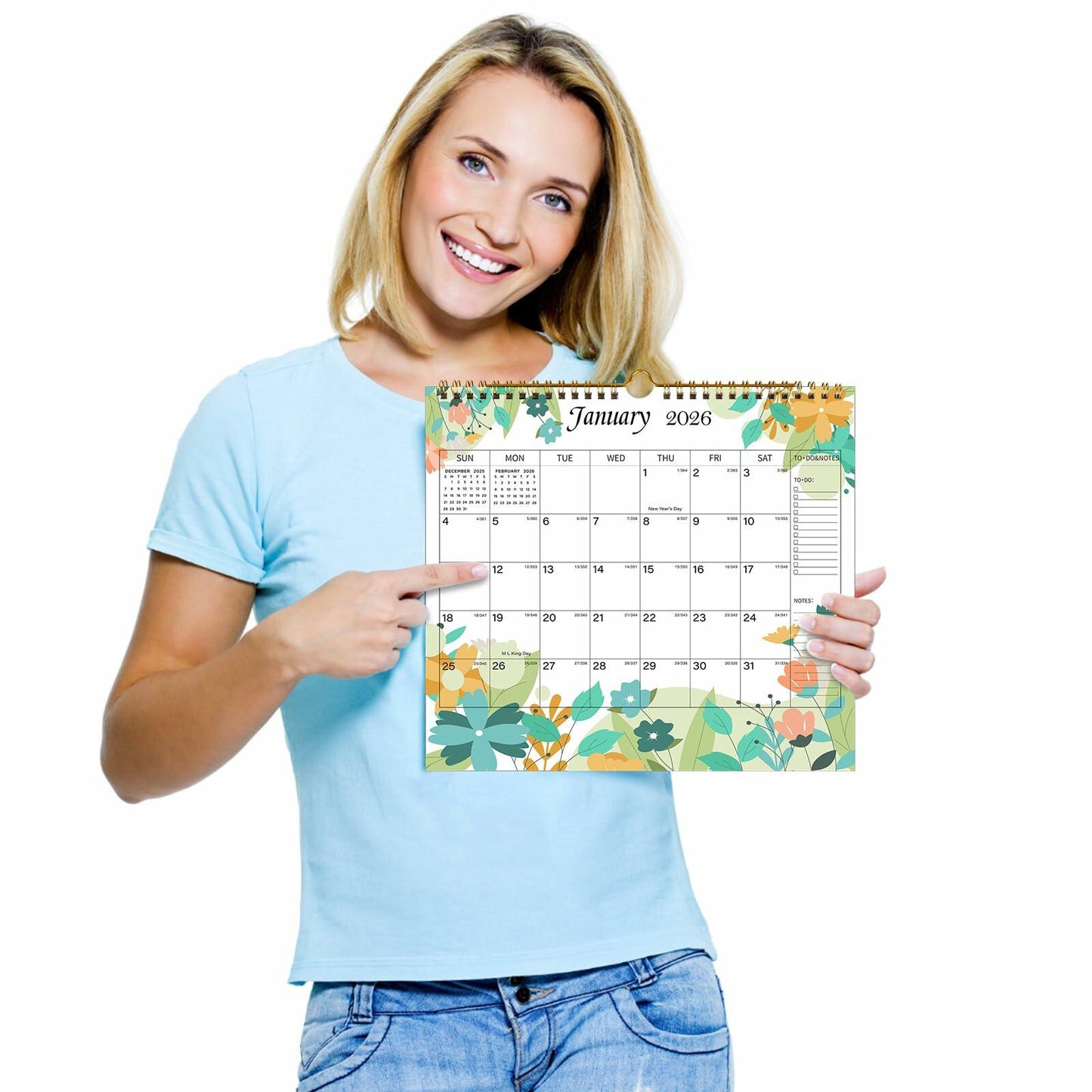 Lbylyhxc 2026 Wall Calendar 18 Months Jul 2025-Dec 2026 14.7x11.5 Inches