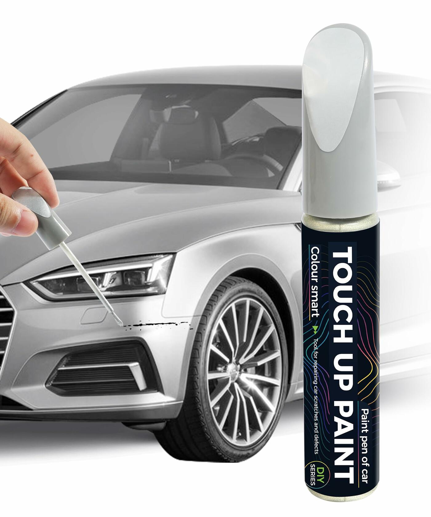 bylikeho Car Scratch Repair Paint Pen Silver Quick & Easy Touch Up