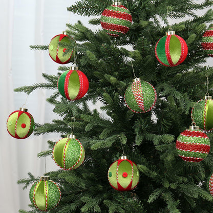 SY Super Bang Christmas Ball Ornaments 15PCS Red Green 80MM