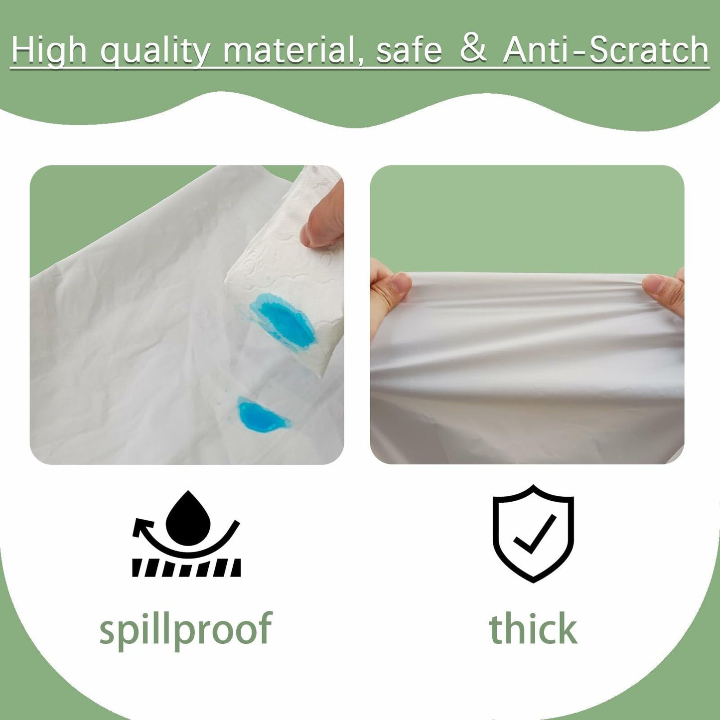 YOLCAR Disposable Tablecloths 108x54in PEVA White 2 Pack Classic Style