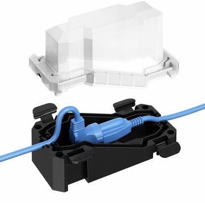 CFMASTER Weatherproof Outdoor Electrical Box 7x3x4in IP66 White & Black