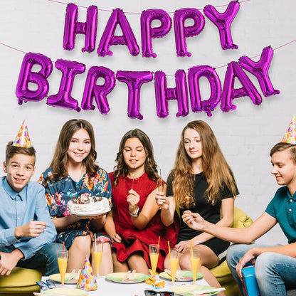 HOUSE OF PARTY Happy Birthday Balloon 16in Hot Pink Mylar Foil
