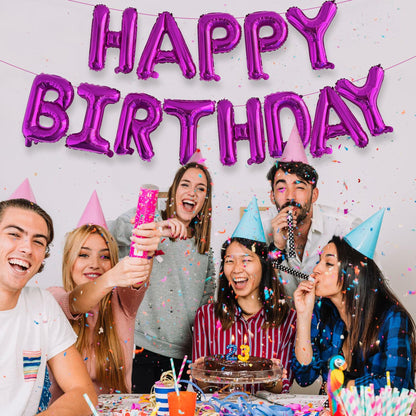 HOUSE OF PARTY Happy Birthday Balloon 16in Hot Pink Mylar Foil