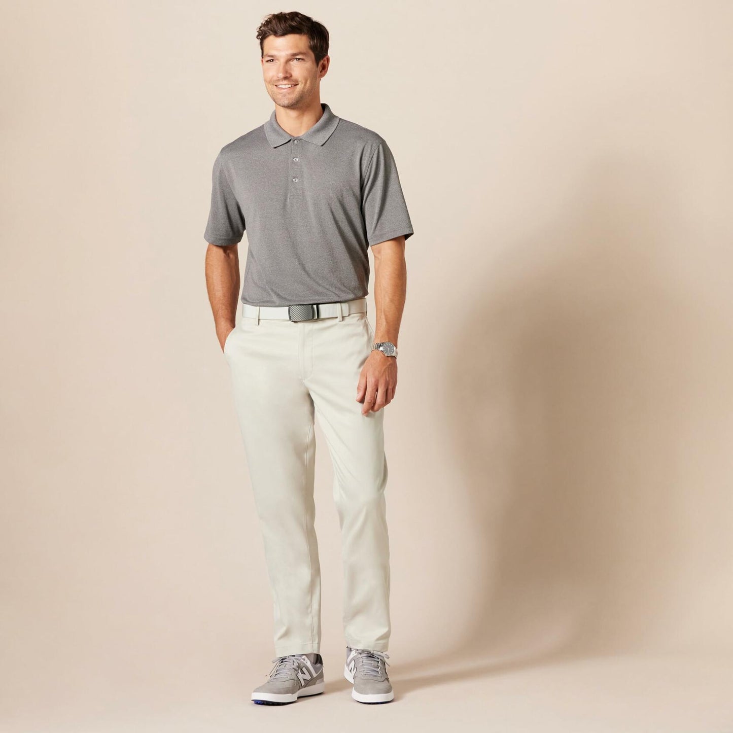 Amazon Essentials Men's Athletic-fit Stretch Golf Pants Stone Size 48W x 30L