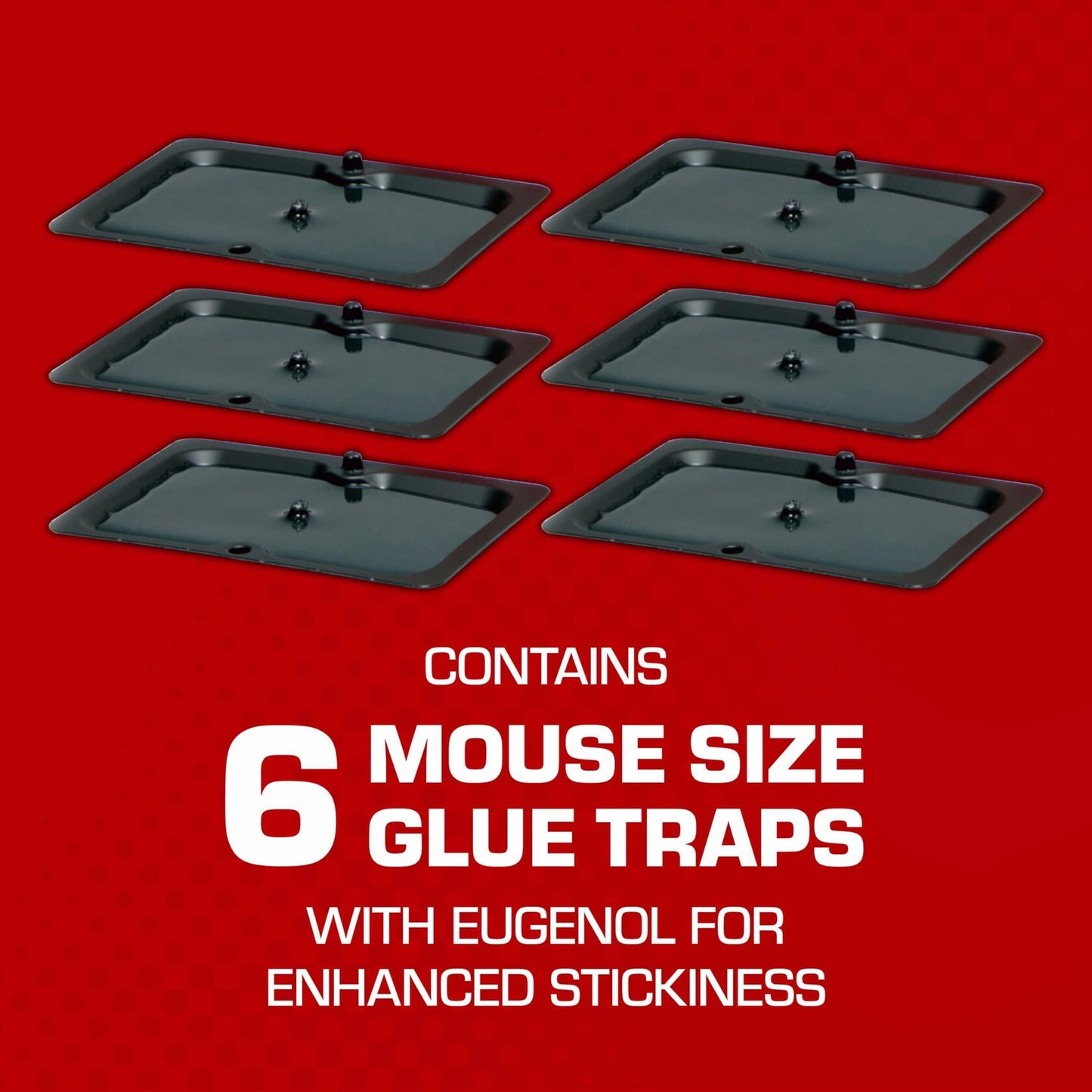 Tomcat Glue Traps Mouse Size with Eugenol for Enhanced Stickiness, 6 Count Black