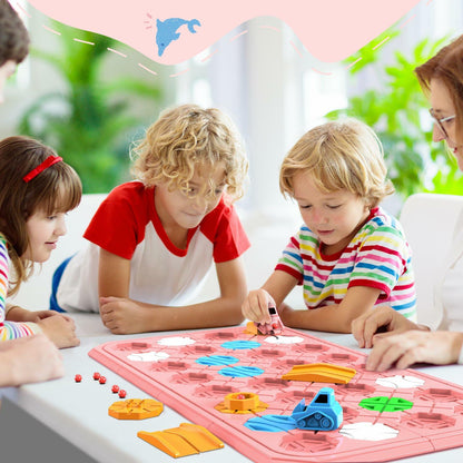 fygurso Logic Road Builder STEM Toy Puzzle Pink 32PCS Brain Teaser Game