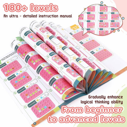 fygurso Logic Road Builder STEM Toy Puzzle Pink 32PCS Brain Teaser Game