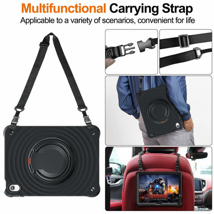 Temdan iPad Case 11th Gen 11"/10th Gen 10.9" 360° Stand Handle Strap Black