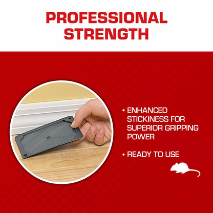 Tomcat Glue Traps Mouse Size with Eugenol for Enhanced Stickiness, 6 Count Black