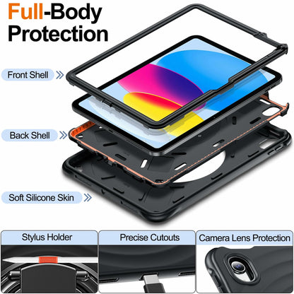 Temdan iPad Case 11th Gen 11"/10th Gen 10.9" 360° Stand Handle Strap Black