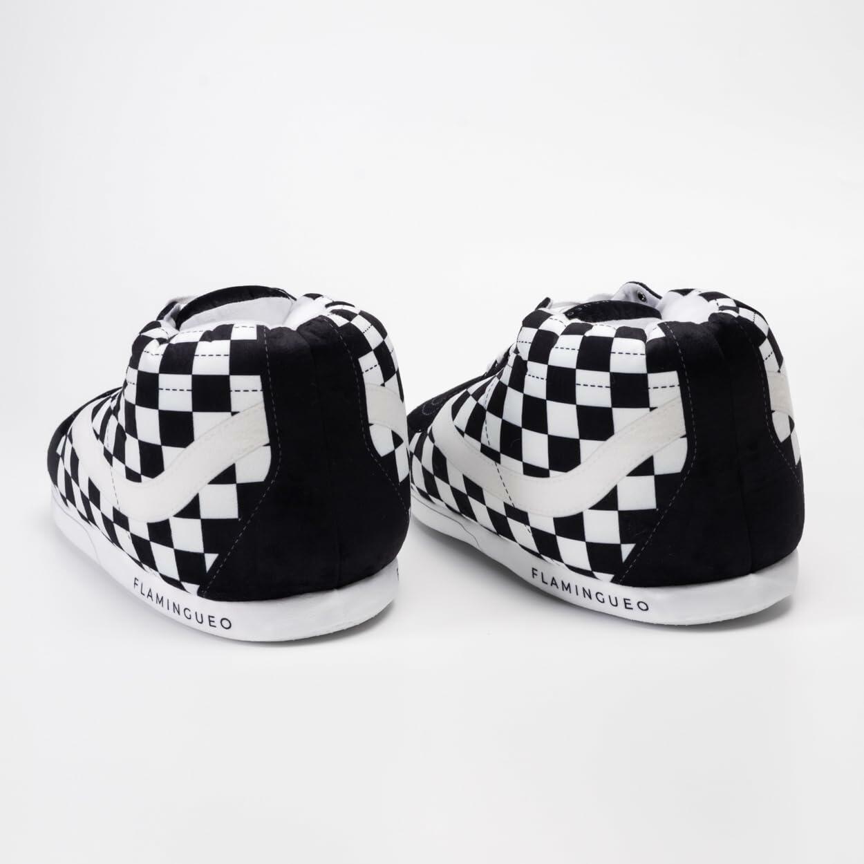 Flamingueo Cute White Sneaker House Slippers for Women & Men One Size