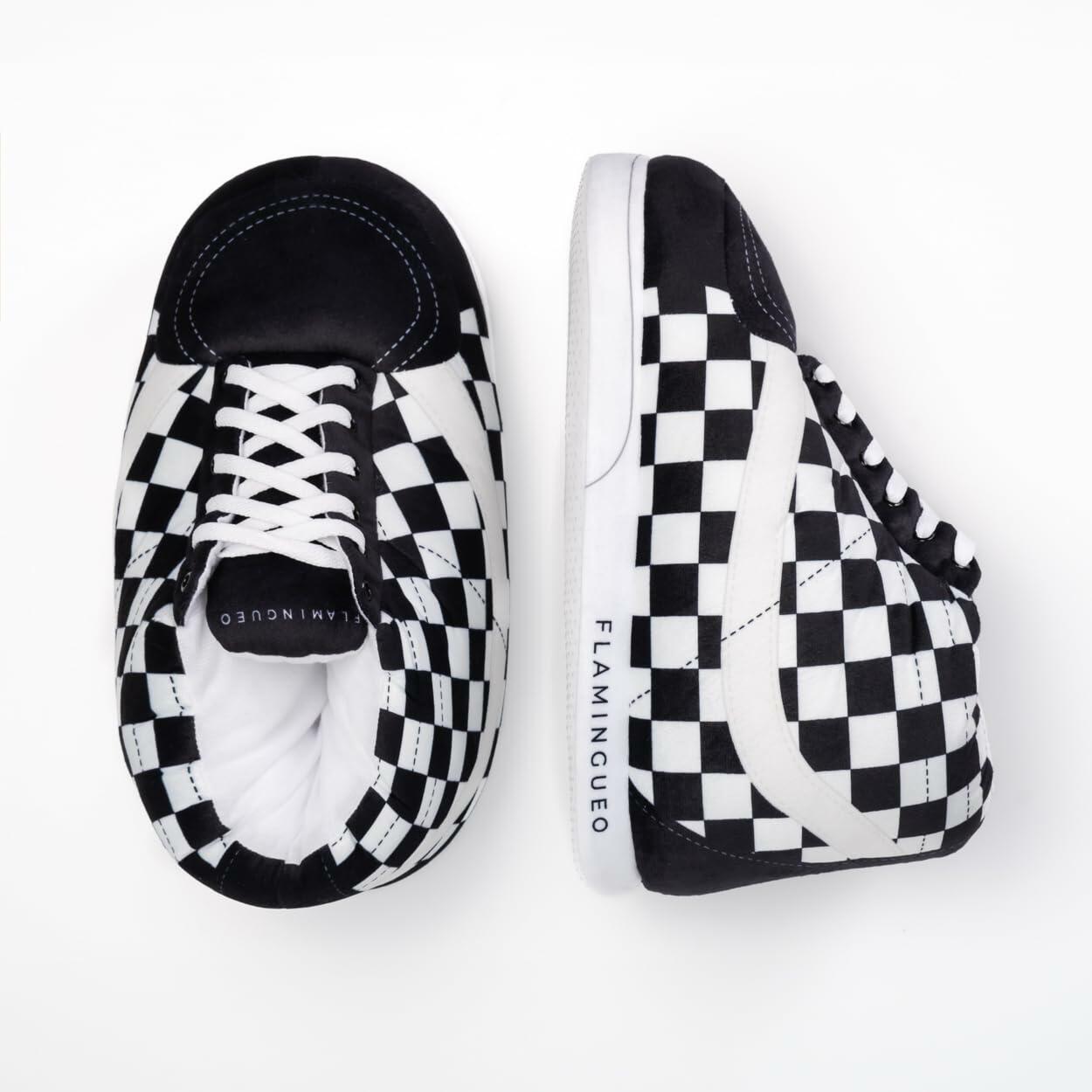 Flamingueo Cute White Sneaker House Slippers for Women & Men One Size