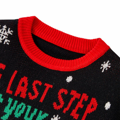 IFFEI Ugly Christmas Sweater Funny Snowman Knit Pullover Acrylic Size XL