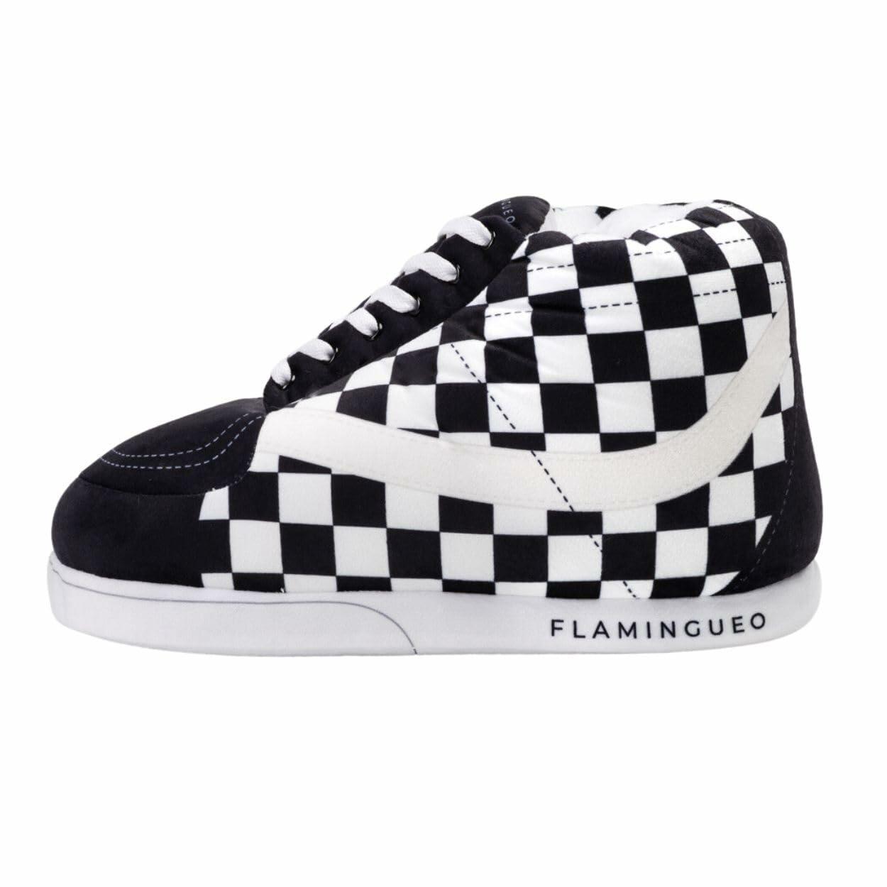 Flamingueo Cute White Sneaker House Slippers for Women & Men One Size