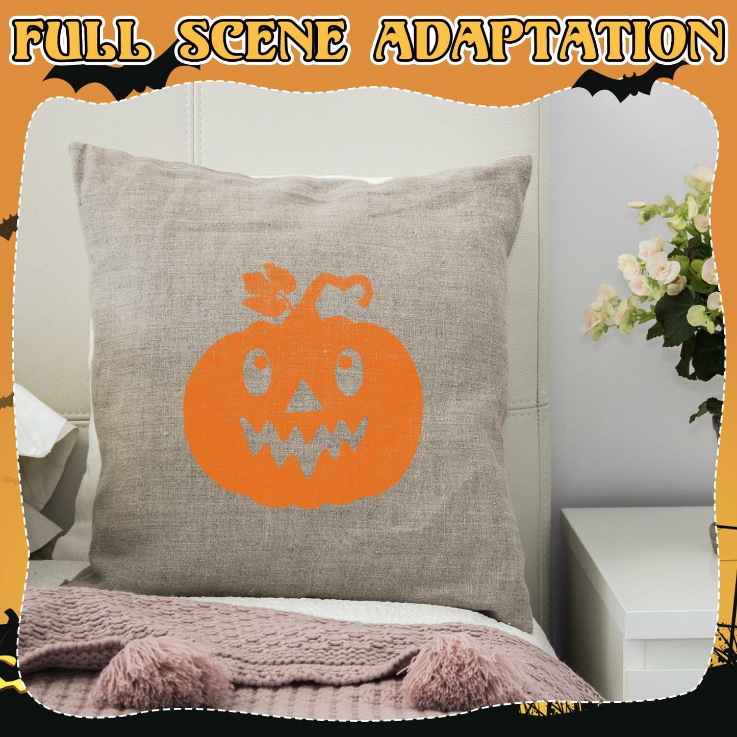 Weysat 8 Pcs Large Ghost Halloween Stencils Reusable for Crafts Yard Art