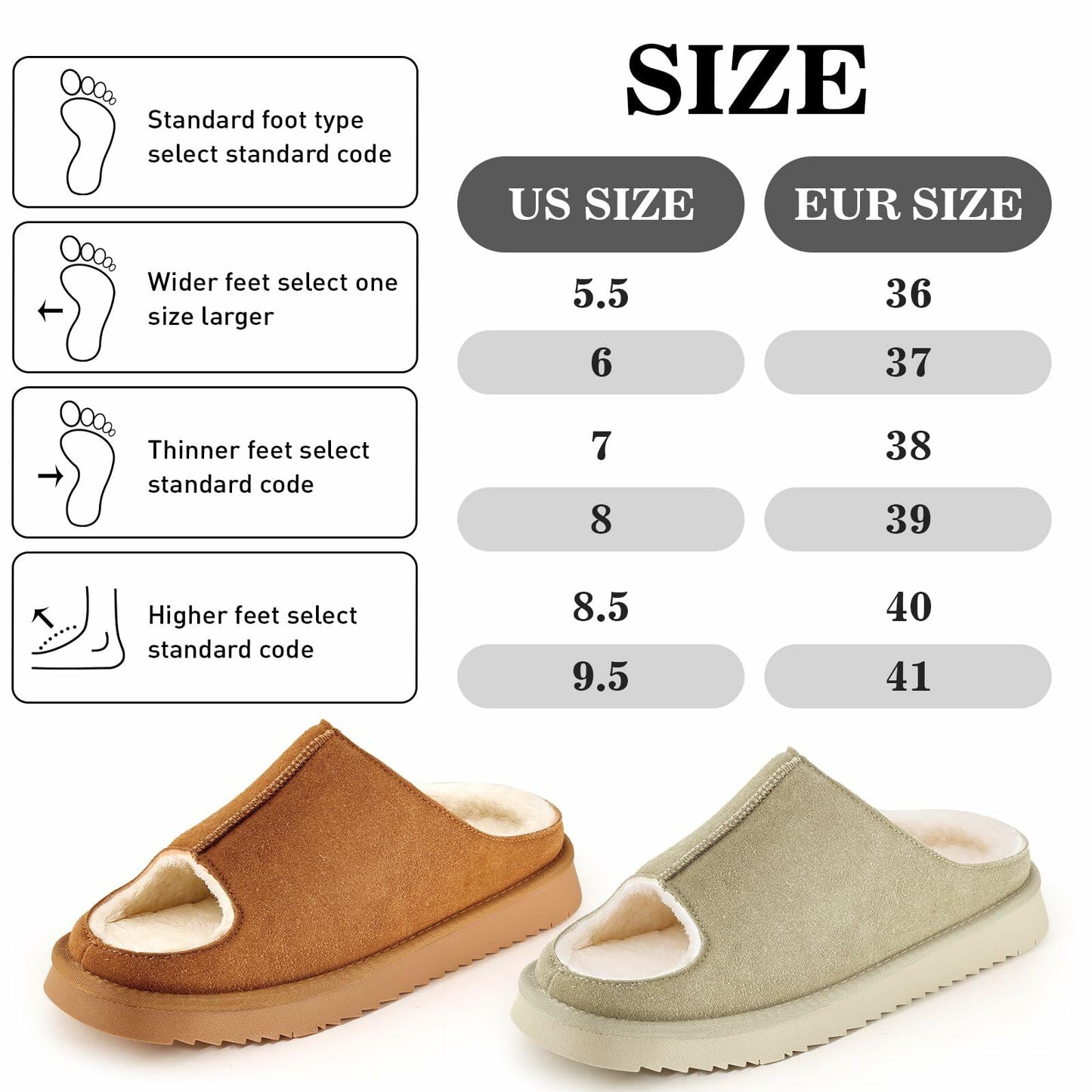 QXV Women's Slide Sandal Open-Toe Slip-On Brown Size 8