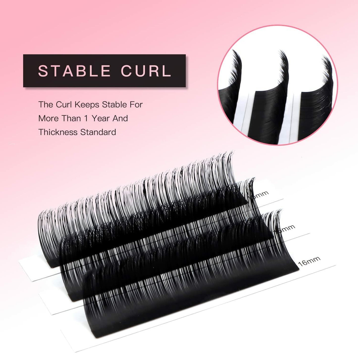 TDANCE Lash Extension Matte Black Curl D 0.15mm Thickness 19mm Size