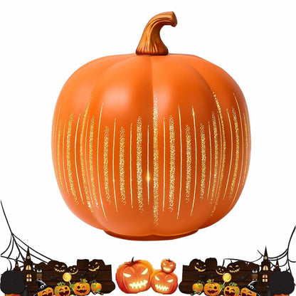 YCNASSS Thanksgiving Starry Night LED Pumpkin Lights Timer Orange Medium