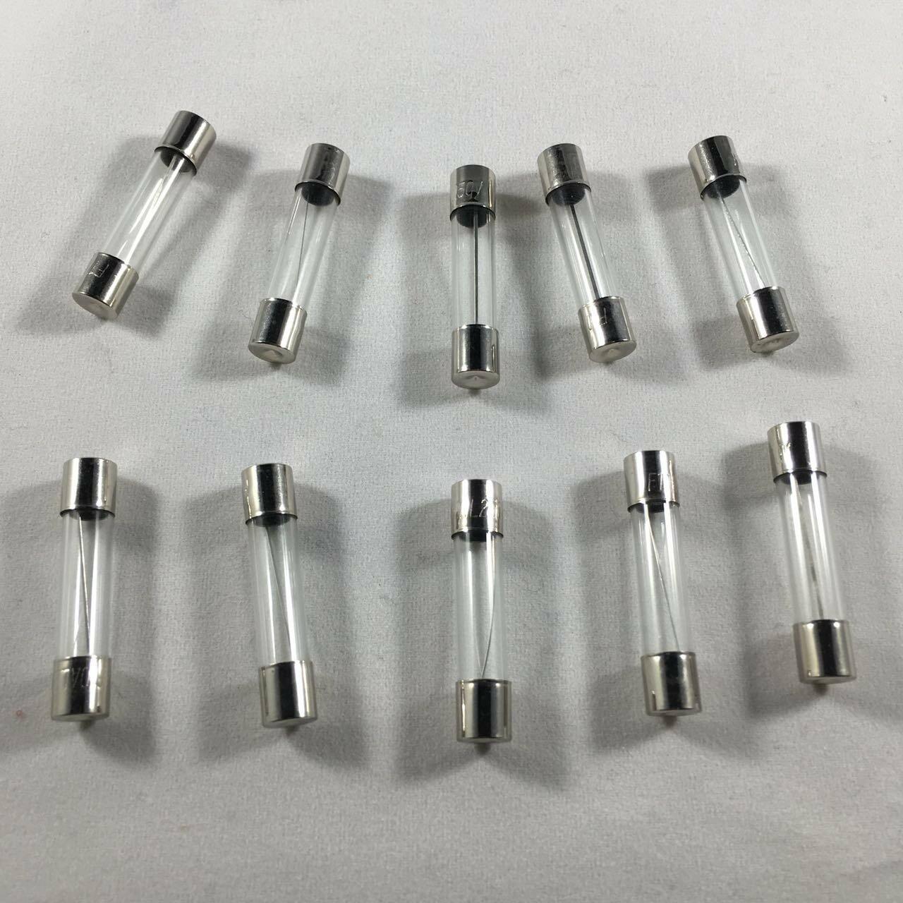 COMPSTUDIO 10Pcs 0.5A 250V Fast Blow Glass Fuse 6x30mm