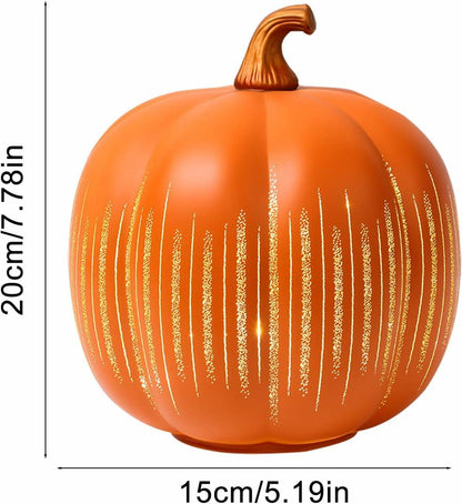 YCNASSS Thanksgiving Starry Night LED Pumpkin Lights Timer Orange Medium