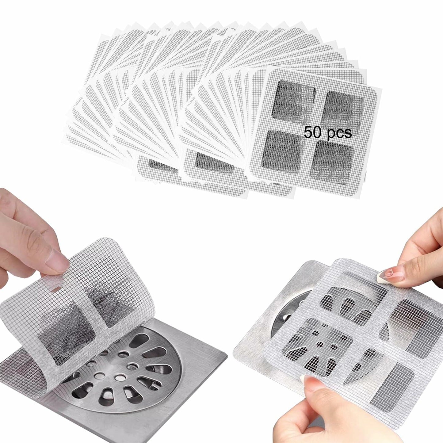 CESHRR Disposable Drainage Collector 50PCS White Fiber Anti-Block Filter