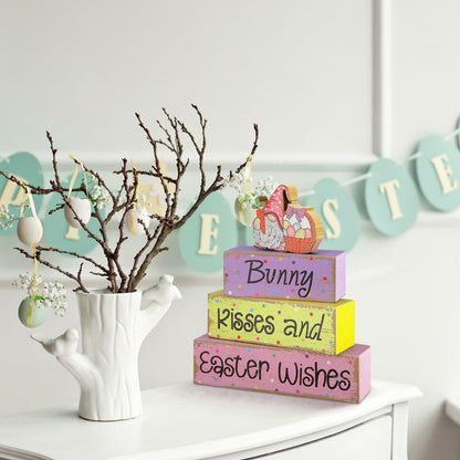 Chunful 4 Pcs Christmas Table Decor Wooden Winter Rustic Xmas Block Signs