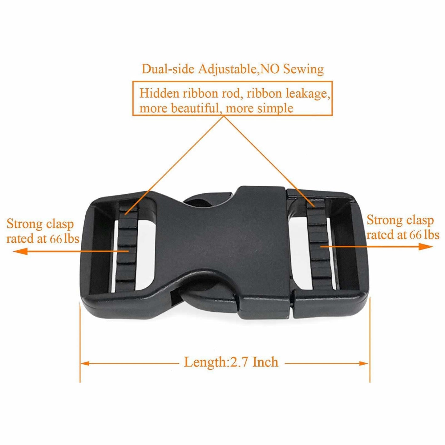 VTACOUTV 1-inch Nylon Webbing Quick Side Release Buckle Khaki