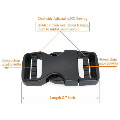 VTACOUTV 1-inch Nylon Webbing Quick Side Release Buckle Khaki
