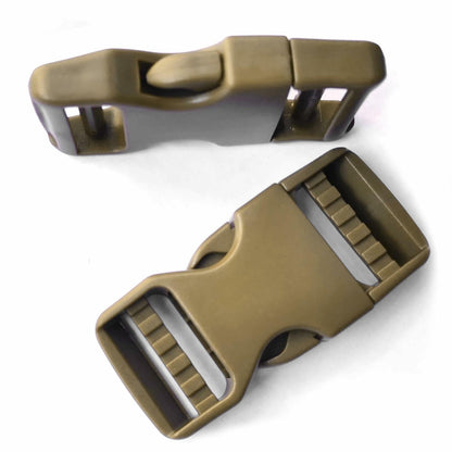 VTACOUTV 1-inch Nylon Webbing Quick Side Release Buckle Khaki