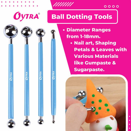 Oytra Dotting Tool Set 9 Pcs Embossing Stylus for Clay Pottery Ceramic
