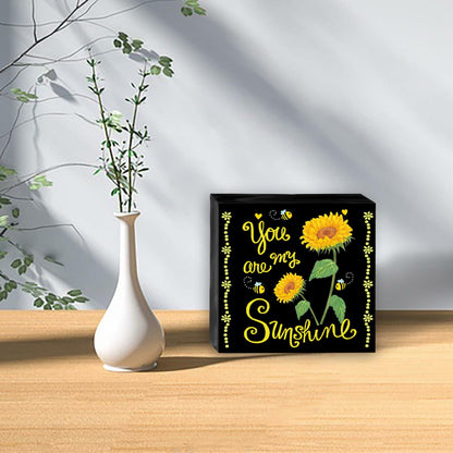 Crizaor You Are My Sunshine Inspirational Acrylic Keychain Black