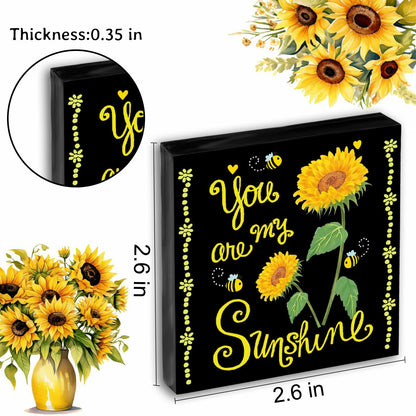 Crizaor You Are My Sunshine Inspirational Acrylic Keychain Black