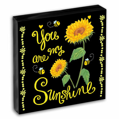 Crizaor You Are My Sunshine Inspirational Acrylic Keychain Black