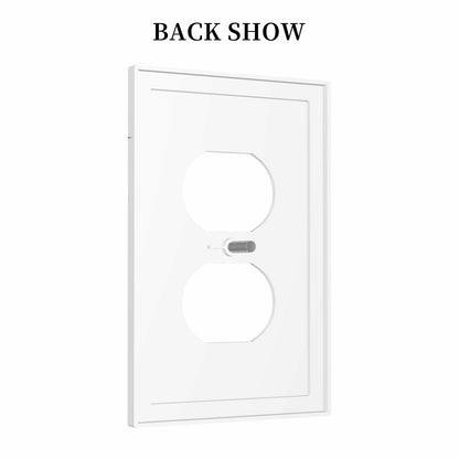 sptvan Black Flower Butterfly 1 Gang Duplex Wall Plate Outlet Cover 5x3 IN