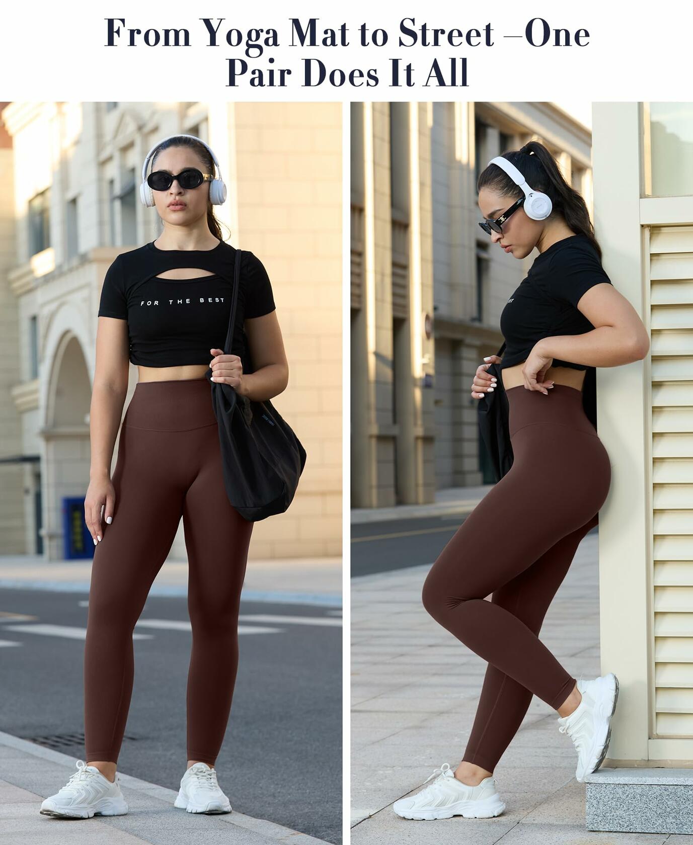 LUMIVAE High Waisted Tummy Control Butt Scrunch Leggings Naval Academy Size L