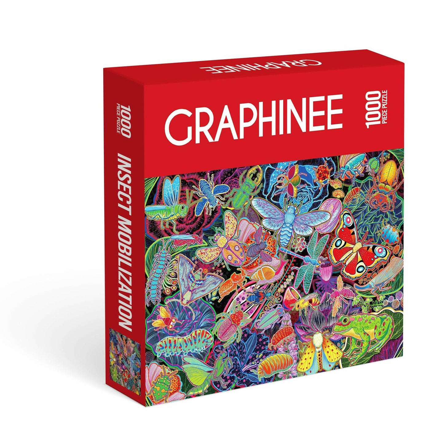 Graphinee 1000pcs Insects Garden Jigsaw Puzzle Colorful Family Game