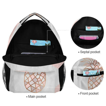 ALAZA Pineapple Marble Large Backpack Laptop School Bag Polyester