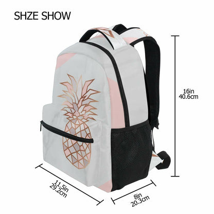 ALAZA Pineapple Marble Large Backpack Laptop School Bag Polyester