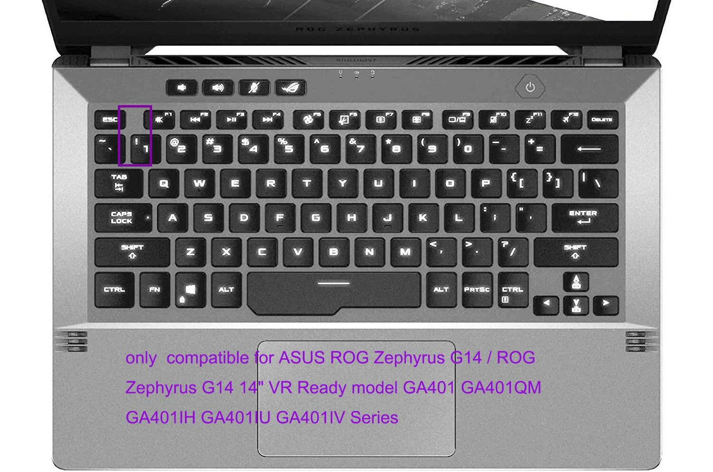 JuYuish Silicone Keyboard Cover Skin for ASUS ROG Zephyrus G14 14 Mint