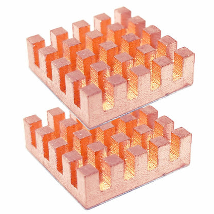 Haojiaho Pure Copper HeatSink 0.59x0.59x0.24in Adhesive Tape 2PCS Copper