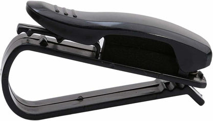 Black Glasses Holder Car Sun Visor Sunglasses Mount Ticket Card Clip 4 Pcs
