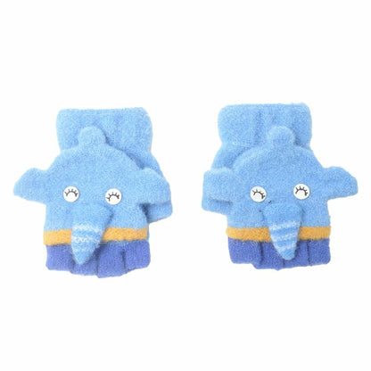 CNGYNI Toddler Cartoon Knitted Convertible Gloves Mittens Cover Sky Blue 1-3Y
