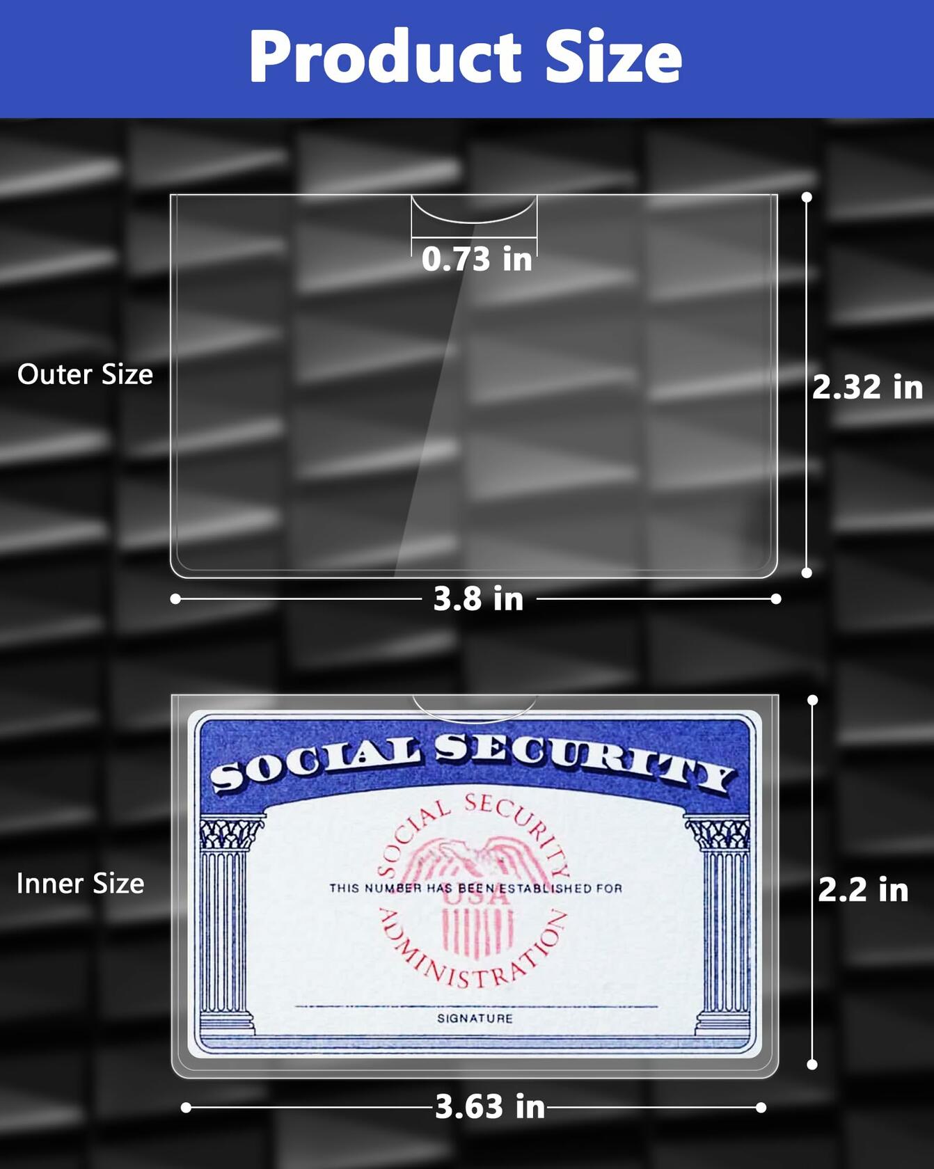 Glsgsb 6 Pack Social Security Card Protectors 24 Mil Clear Waterproof