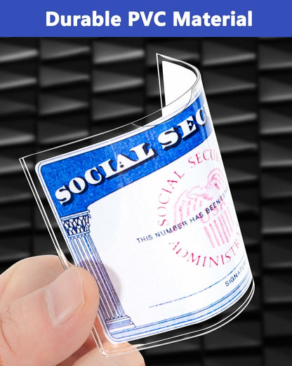 Glsgsb 6 Pack Social Security Card Protectors 24 Mil Clear Waterproof