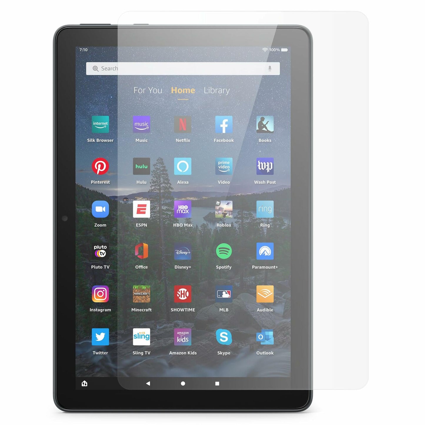 Mission Cables Glass Screen Protector for Amazon Fire HD 10 Tablet 2021 Clear