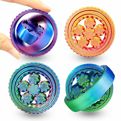 MAVLENT 3D Printed Toy Fidget Spinner 4PCS Multicolor Stress Relief Bulk