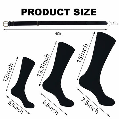 cs runsenisocks Baseball Softball Soccer Socks & Belt Set Red 3pcs+1belt Size L