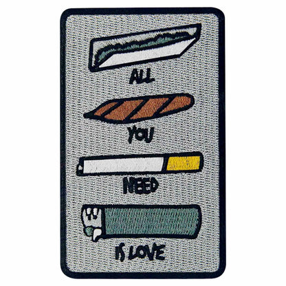 ZEGINs All You Need is Love Embroidered Patch Iron-On Sew-On Badge