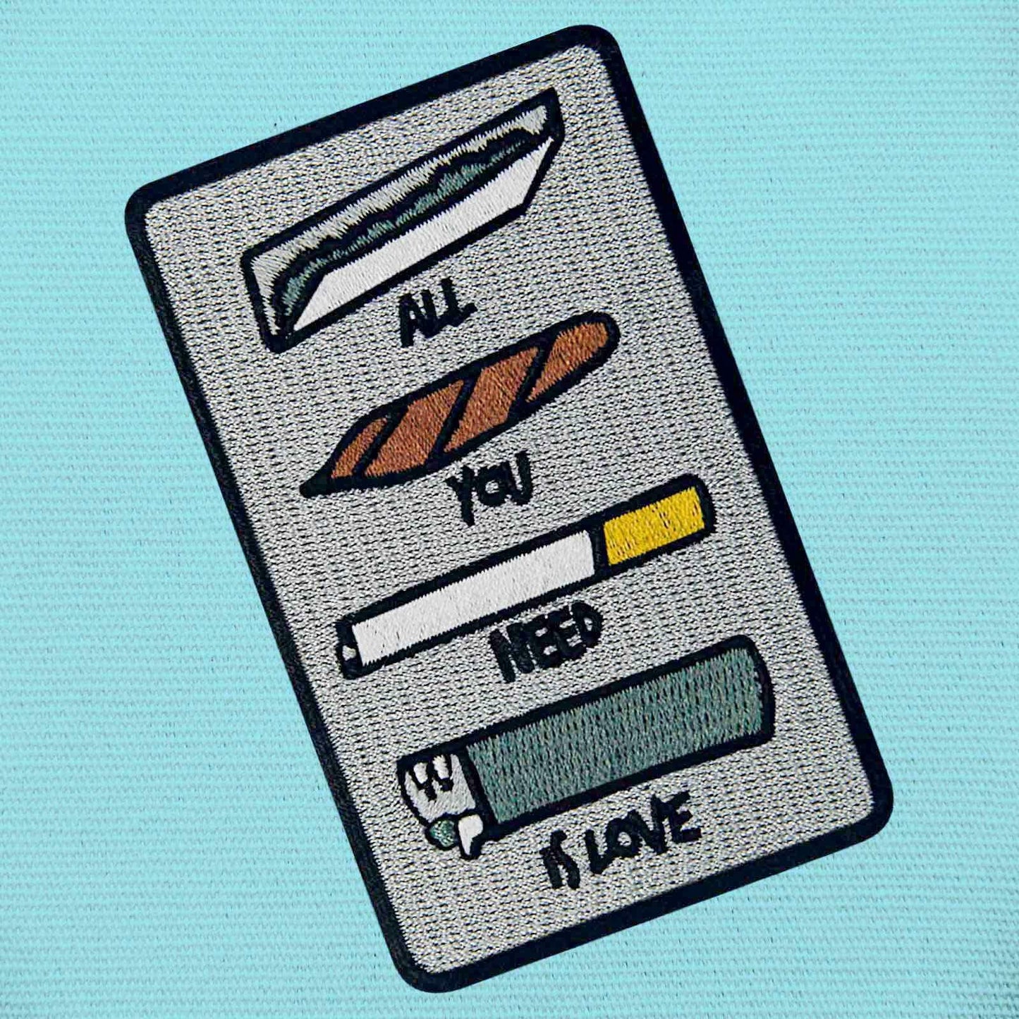 ZEGINs All You Need is Love Embroidered Patch Iron-On Sew-On Badge