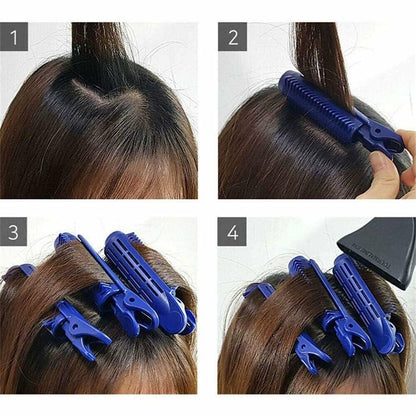 Galepromot 5Pcs Pink Volumizing Hair Root Clips Self-Grip Curlers DIY Styling